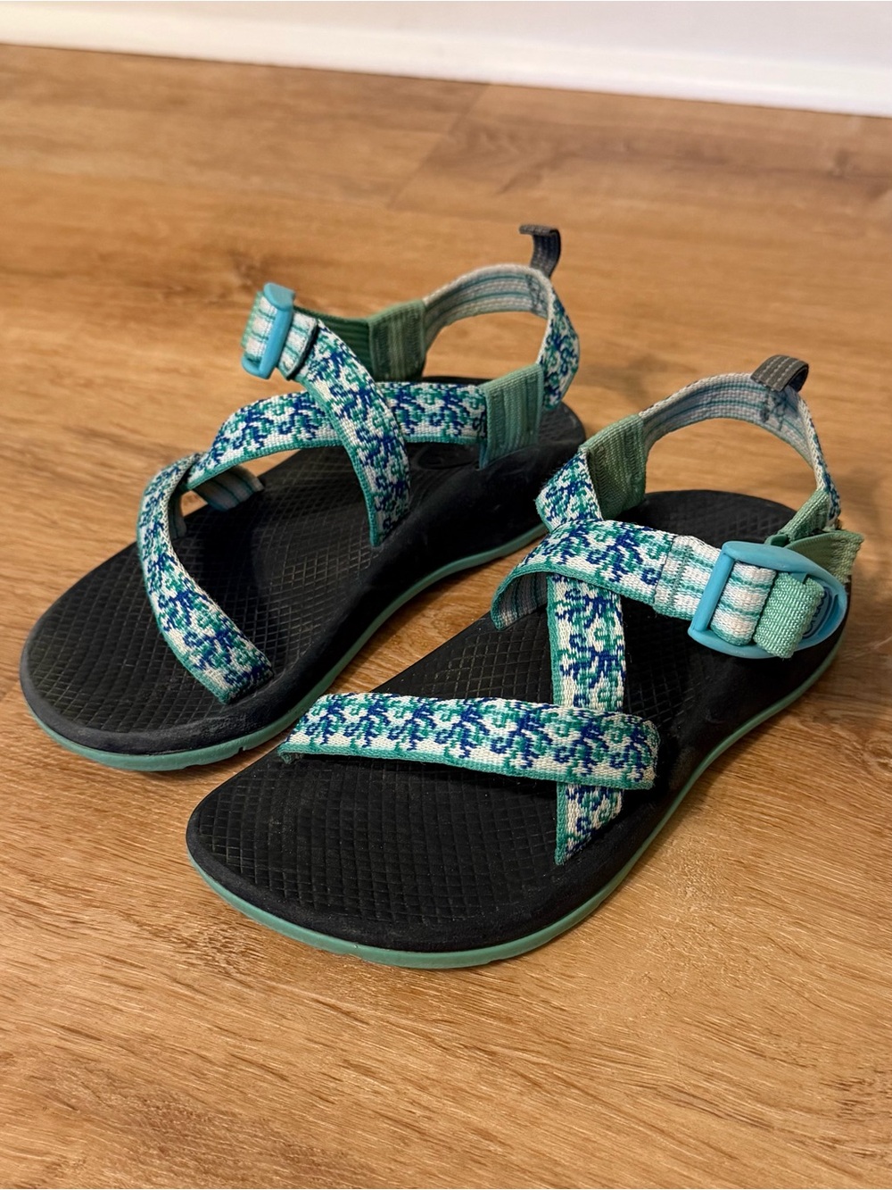 Chaco Kids Teal & Blue Outdoor Sandals